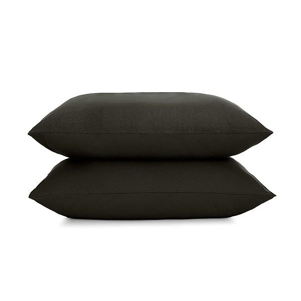 Jogo de Fronhas Malha In Cotton - Preto Primitivo - 2 Peças - Altenburg