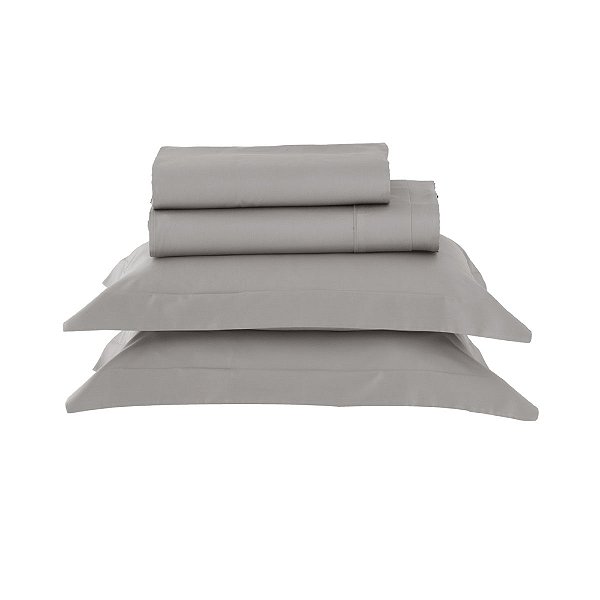 Jogo de Cama Satinee Acetinado Silver Casal - 300 Fios - Kacyumara