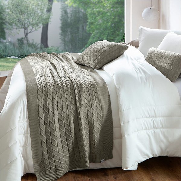 Peseira Tricô Vivat - Fendi - 70cm X 2,60m - Kacyumara