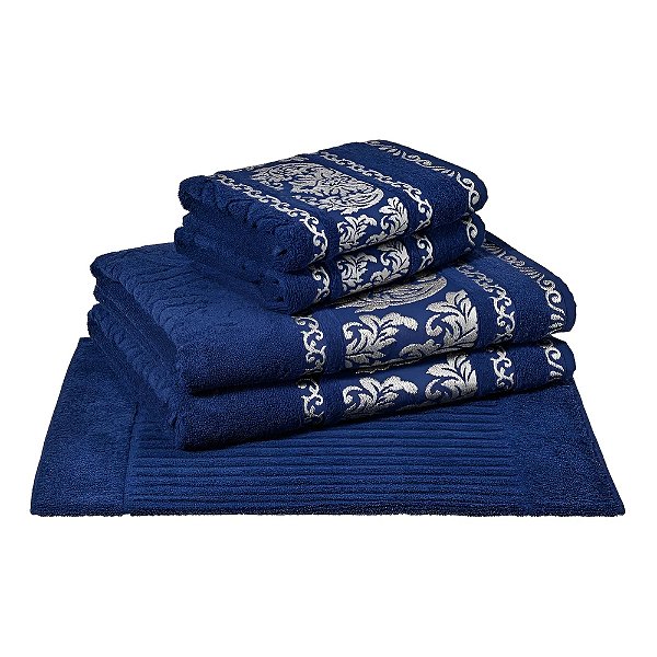 Jogo de Toalhas Banhão Ibiza - Marinho - Caviquoli