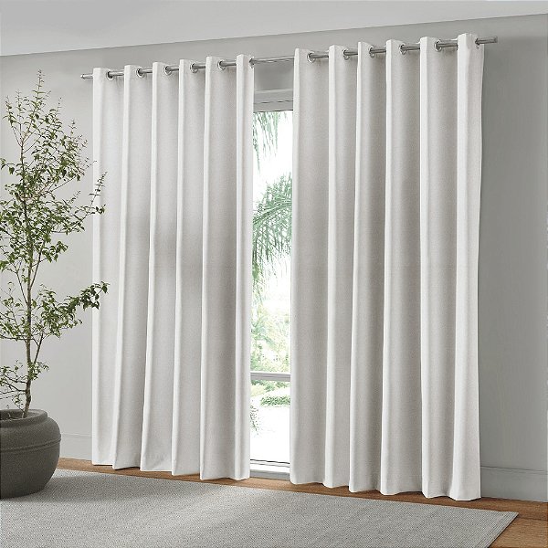 Cortina Alice Blackout Ilhós Cromado - 3,90 x 2,30m - Döhler