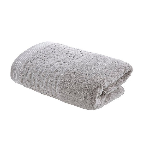 Toalha Banhão Super Soft Zero Twist Geométrico - Cinza - Corttex