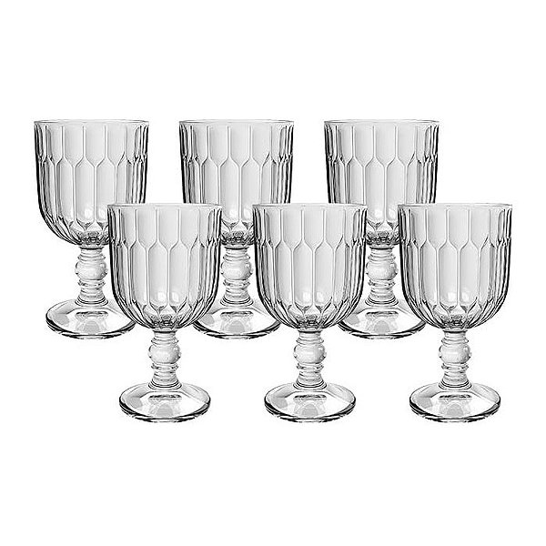 Jogo de Taças Majestic Clear 340ml - 6 Peças - Mimo Style