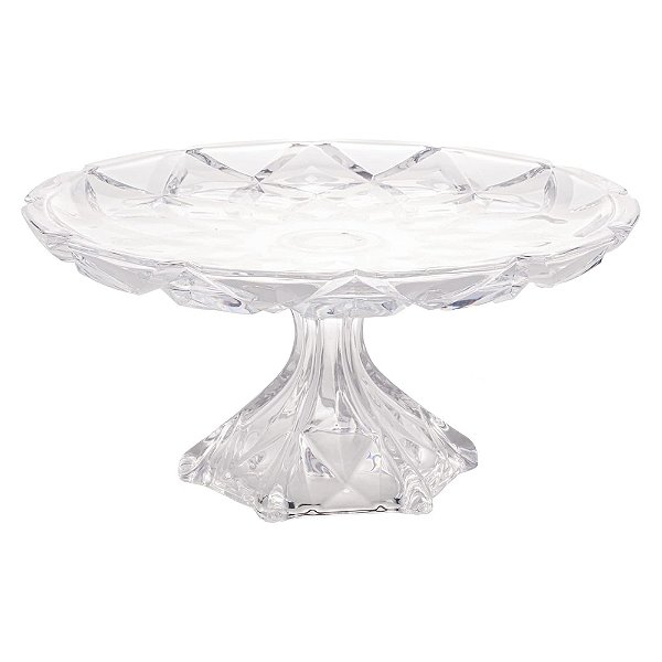 Prato com Pé para Bolo Crystal Deli Diamond 30cm - Lyor