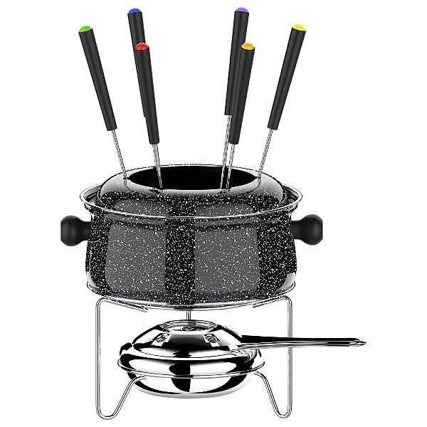 Conjunto para Fondue Colorstone Médio - 10 Peças - Euro Home