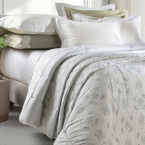 Jogo de Colcha Vida Bela Queen 200 Fios - Ayse - Kacyumara