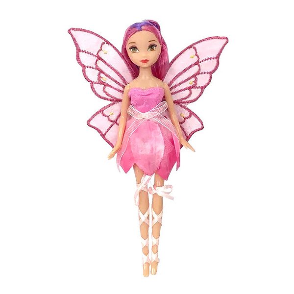 Boneca Fada Encantada Rosa - Fenix