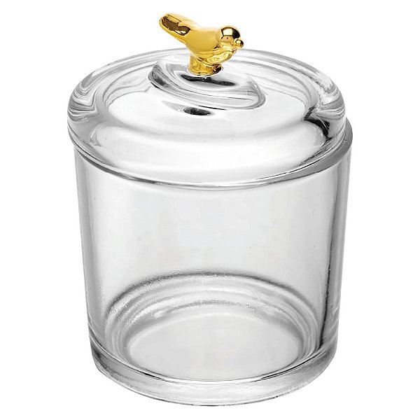 Pote de Cristal Golden Bird 14,5 x 10,5cm - Wolff