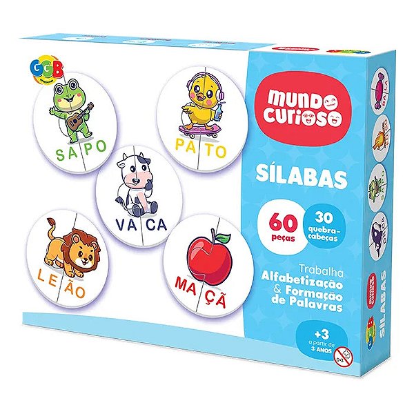 Jogo Sílabas Mundo Curioso - GGB Brinquedos