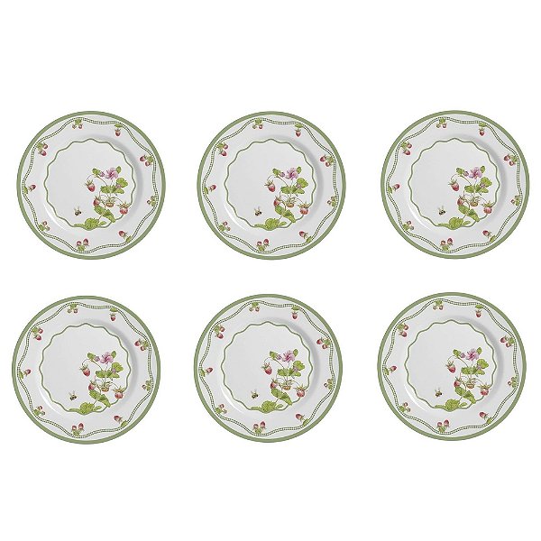 Jogo de Pratos de Sobremesa Picnic - 21cm - 6 Peças - Alleanza