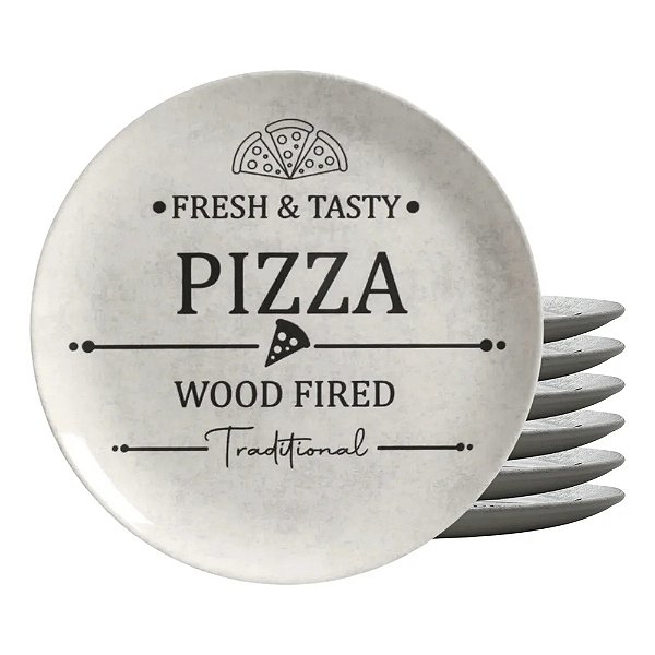 Jogo de Pratos Rasos Coup Pizza Plate - 29cm - 6 Peças - Alleanza