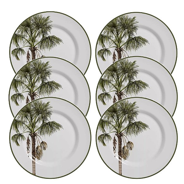 Jogo de Pratos Rasos Malibu - 29cm - 6 Peças - Alleanza