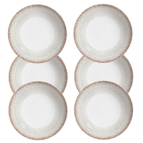 Jogo de Pratos Fundos Coup Sintonia - 25cm - 6 Peças - Alleanza