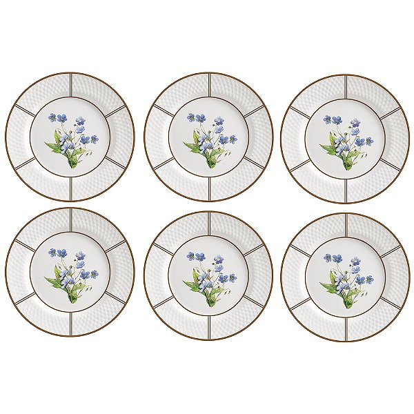 Jogo de Pratos de Sobremesa Heritage - 21cm - 6 Peças - Alleanza