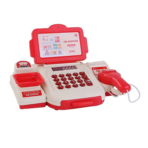 Caixa Registradora Multifuncional Vermelha - Pais e Filhos