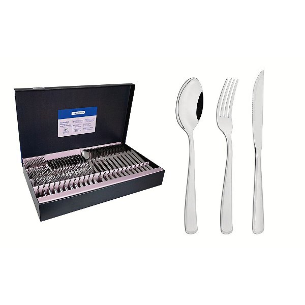 Faqueiro Pacific Aço Inox - 72 Peças - Tramontina
