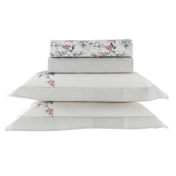 Jogo de Cama Vida Bela King 200 Fios - Saviny - Kacyumara