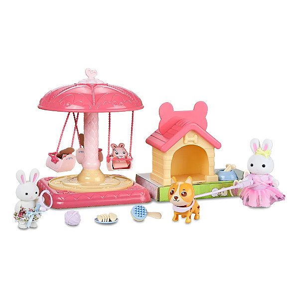 Playset Casinha Feliz - Parque de Diversões Balanço - Zoop Toys
