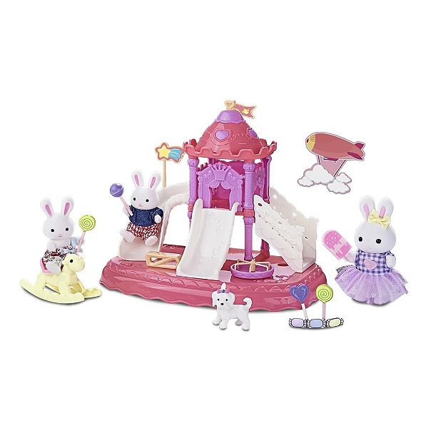 Playset Casinha Feliz - Parque de Diversões Escorregador - Zoop Toys
