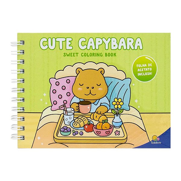 Livro para Colorir Sweet Coloring Book - Cute Capybara - Todolivro