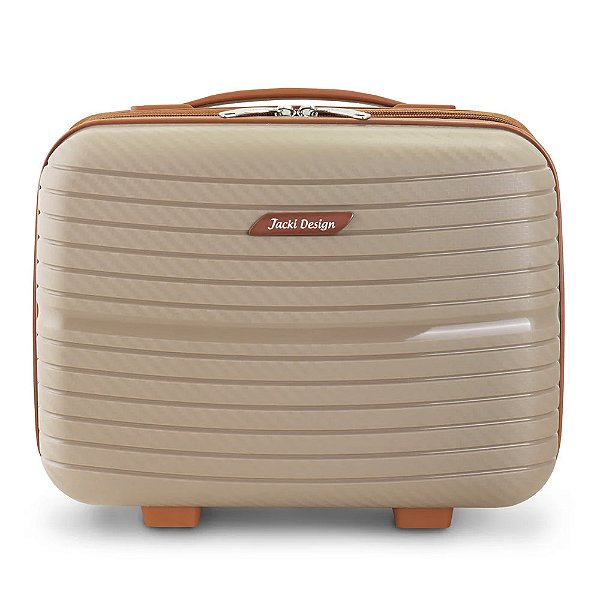 Frasqueira de Viagem Vintage - Bege - Jacki Design