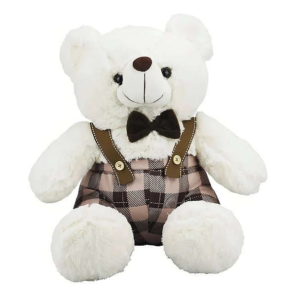 Urso de Pelúcia Suspensório e Gravata 30cm - Fofy Toys