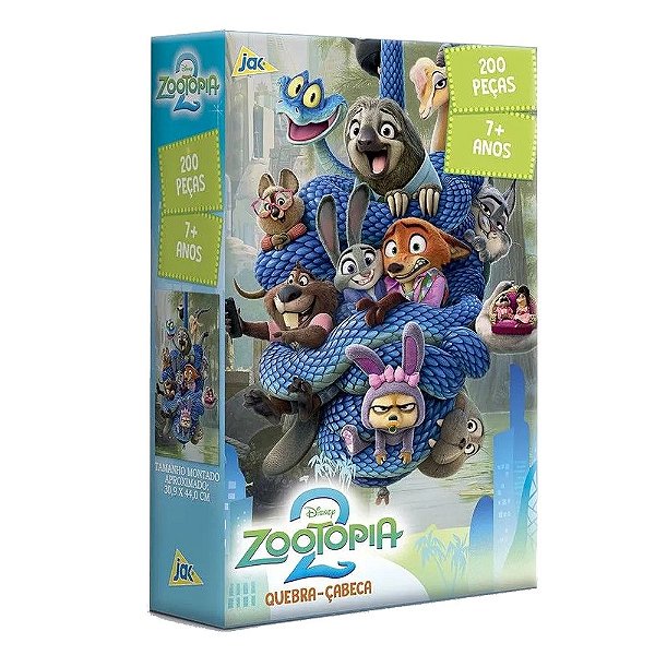 Quebra-Cabeça Disney Zootopia 2 - 200 Peças - Jak