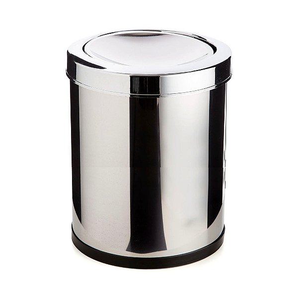 Lixeira Basculante em Inox 12 Litros com Tampa - Mimo Style