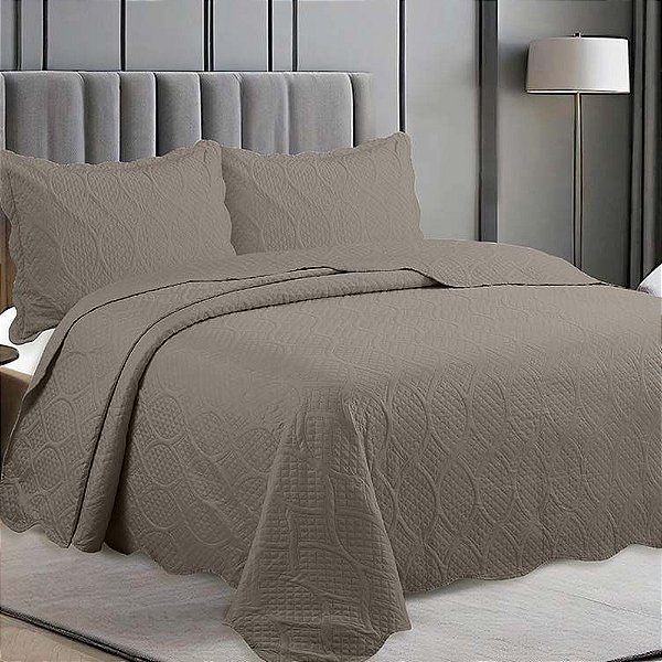 Jogo de Colcha Flow Solteiro - Chumbo - Camesa