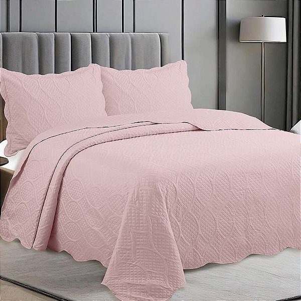 Jogo de Colcha Flow Casal - Rosa - Camesa