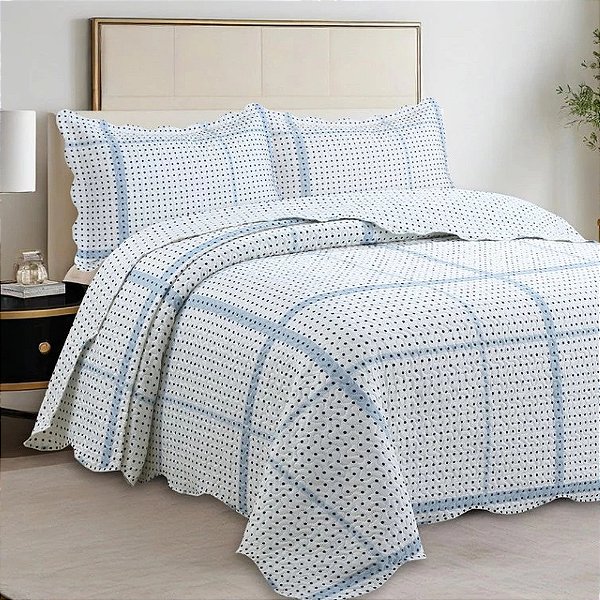 Kit Colcha Evolution Patchwork Solteiro - Poás - Camesa