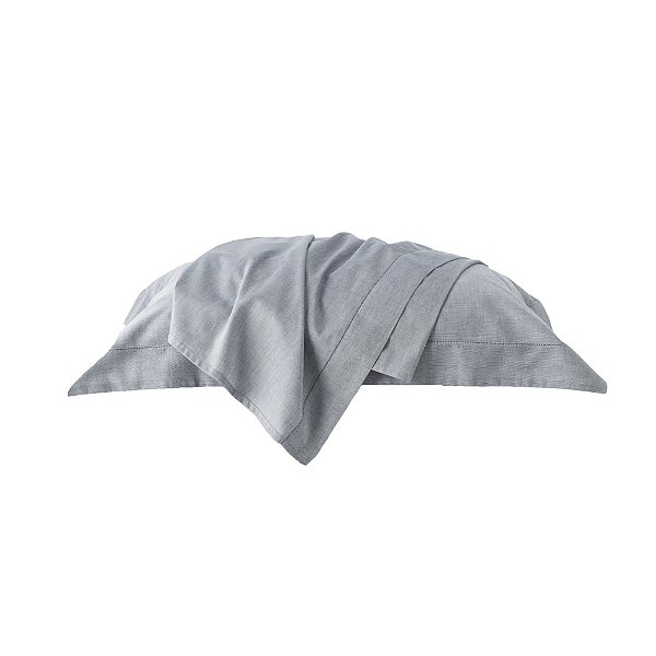 Jogo De Cama Chambret Solteiro 200 Fios - Chumbo - Kacyumara