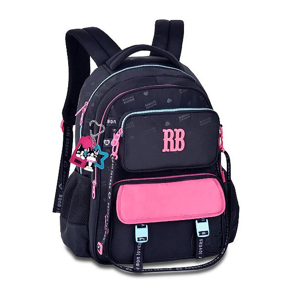 Mochila de Costas Rebeca Bonbon 2 em 1 Urban Mix - Preto - Clio Style