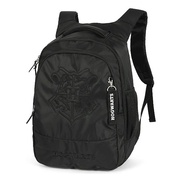 Mochila de Costas Harry Potter Hogwarts Relevo - Preto - Luxcel