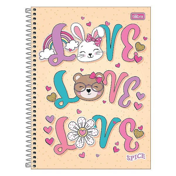 Caderno Espiral Spice - 160 Folhas - Love - Tilibra