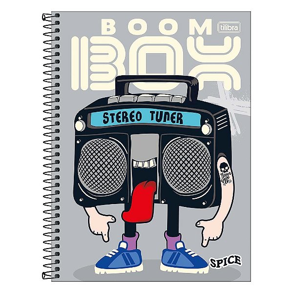 Caderno Espiral Spice - 80 Folhas - Boom Box - Tilibra