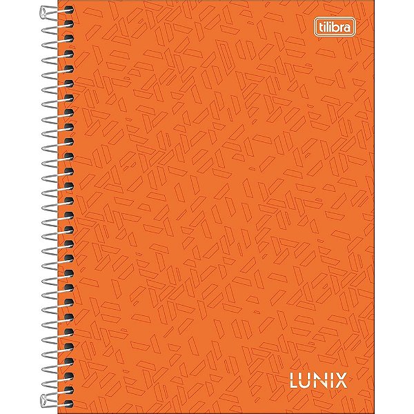 Caderno Lunix - 160 Folhas - Laranja - Tilibra