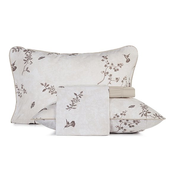 Jogo de Cama Malha Fio Penteado Com Viés Casal - Paradis Composê - Altenburg