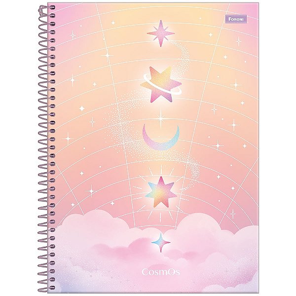 Caderno Universitário Cosmos - Estrelas - 160 Folhas - Foroni