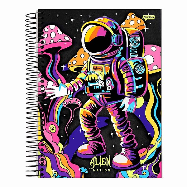 Caderno Espiral Alien Nation - Cogumelos - Jandaia
