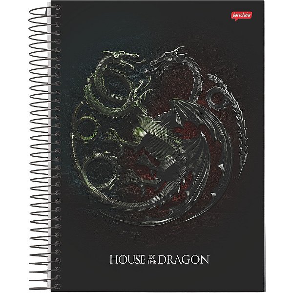 Caderno House of The Dragon - Dragão - 80 Folhas - Jandaia