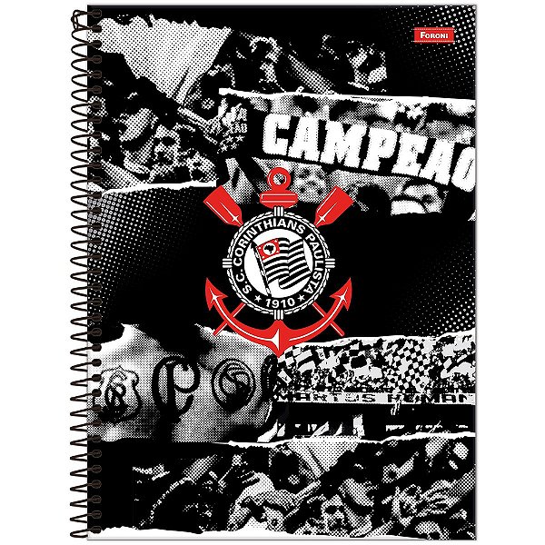 Caderno Corinthians - Torcida - 80 Folhas - Foroni