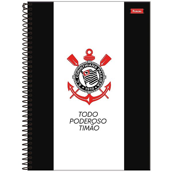 Caderno Corinthians - Todo Poderoso Timão - 80 Folhas - Foroni