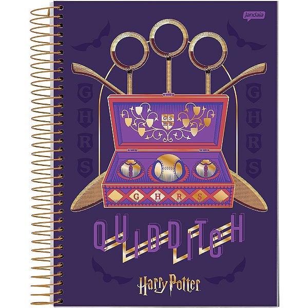 Caderno Espiral Harry Potter - Quidditch - 96 folhas - Jandaia