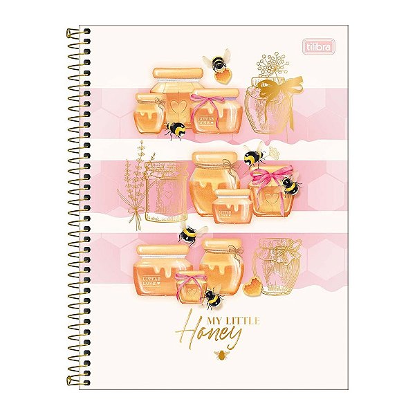 Caderno Espiral Honey Bee - My Little Honey - 160 Folhas - Tilibra