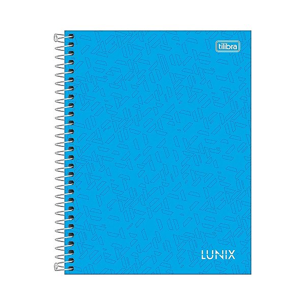 Caderno Colegial Lunix - Azul Céu - 160 Folhas - Tilibra