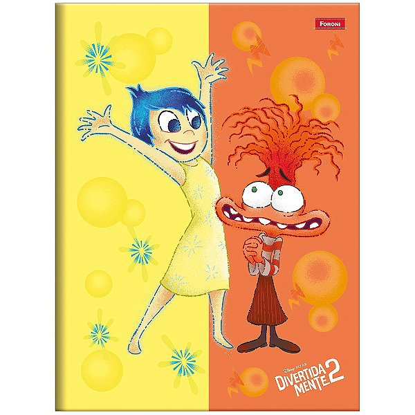 Caderno Brochura Divertidamente - Alegria e Ansiedade - 80 Folhas - Foroni