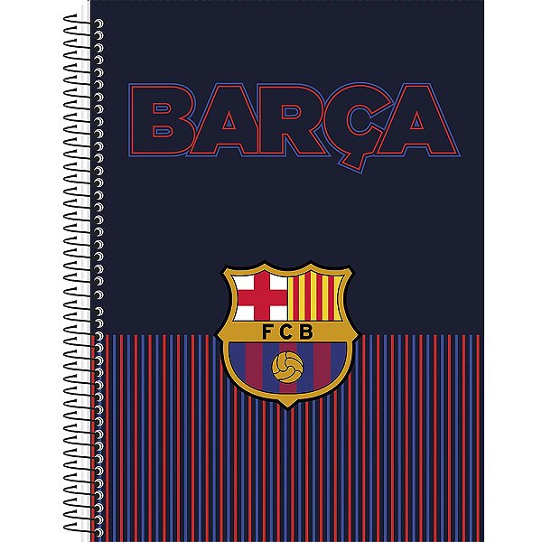 Caderno Espiral Barcelona - Barça Grid Duo - 80 Folhas - Animativa