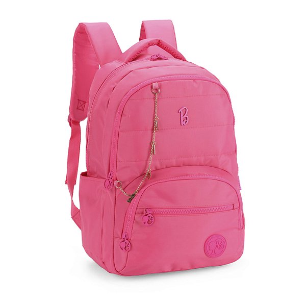 Mochila de Costas Barbie com Corrente - Pink - Luxcel