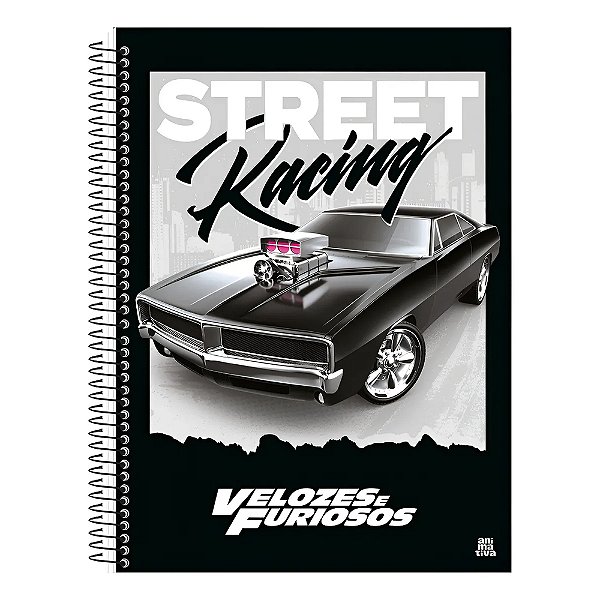 Caderno Espiral Velozes e Furiosos - Racing - 80 Folhas - Animativa